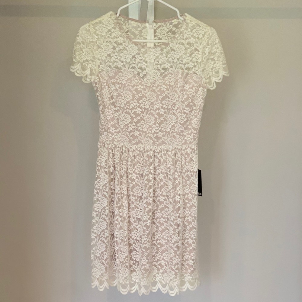 Express Lace Short sleeve Mini Dress